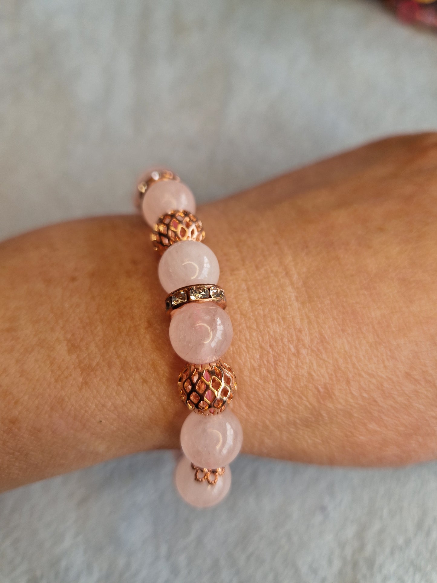 Crystal bracelets with glass pearl mix