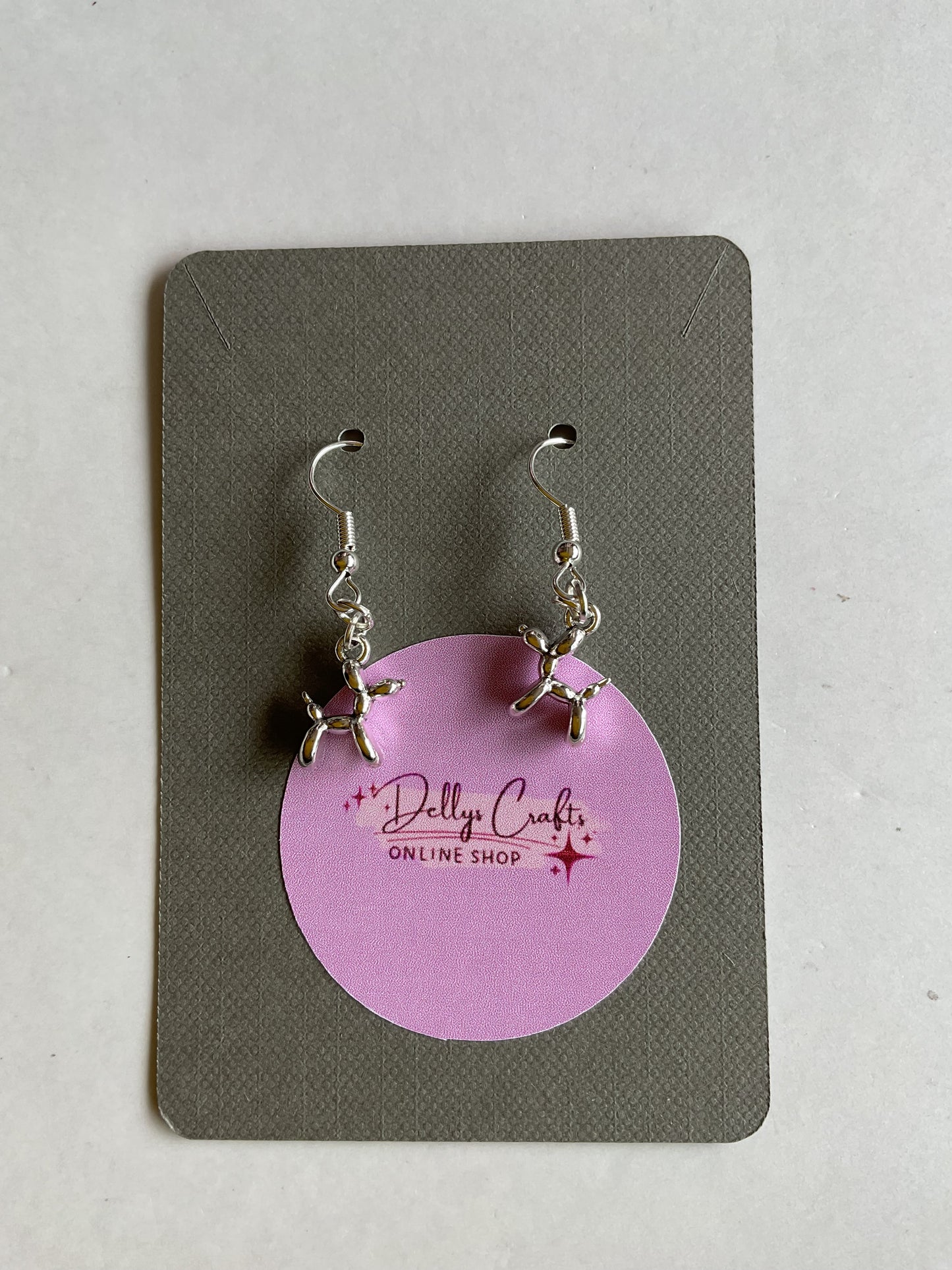 Balloon dog earrings