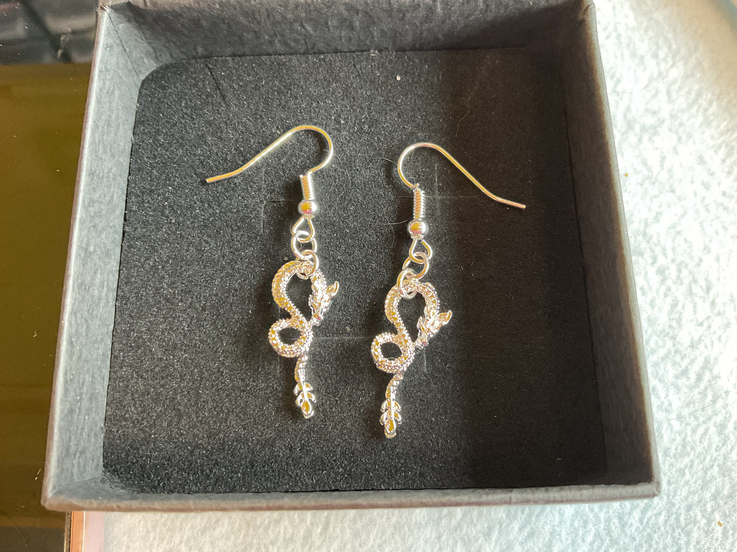 Dragon dangle earrings