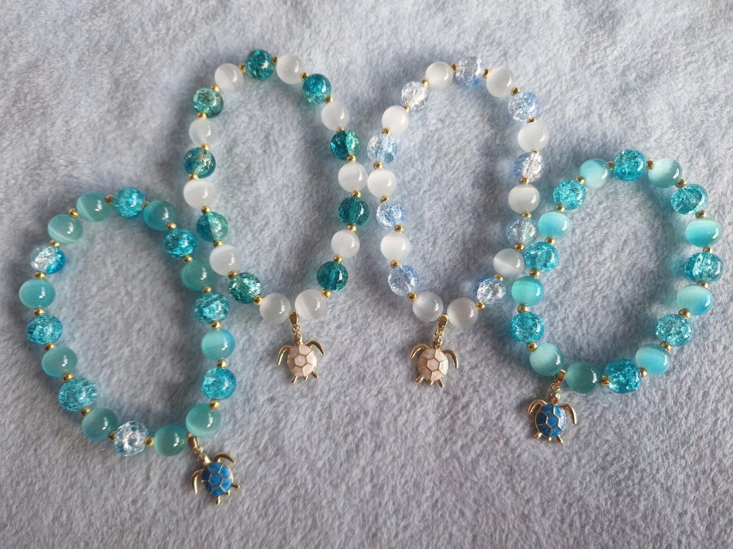 bracelet with sea turtle Micro Pave Cubic Zirconia, Enamel & Real 18K Gold Plated