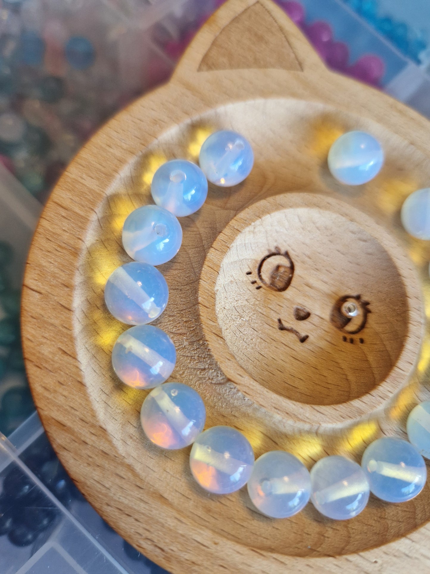 Opalite bracelet or opalite and smoky quartz