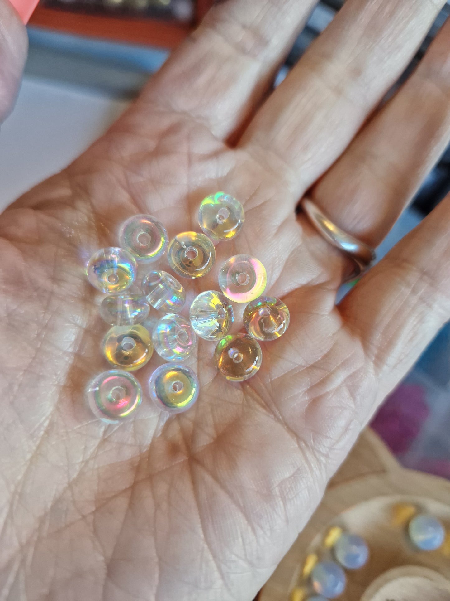 Opalite bracelet or opalite and smoky quartz