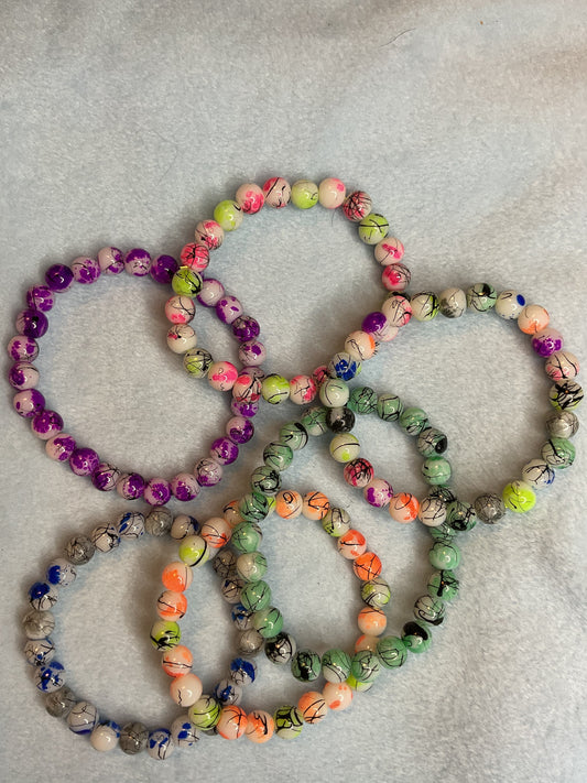 Graffiti range of bracelets various colours and sizes