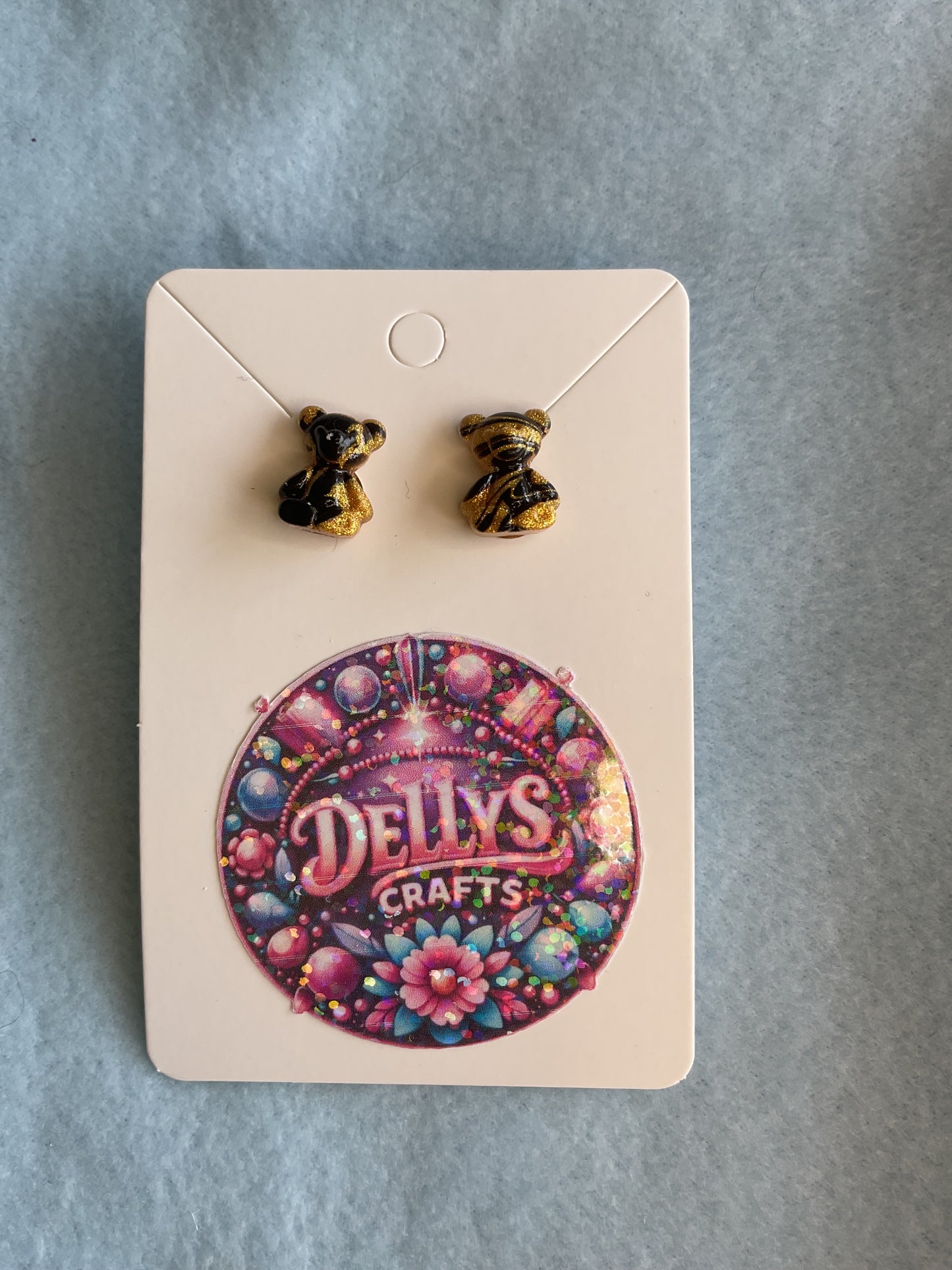 Teddy Bear resin earrings