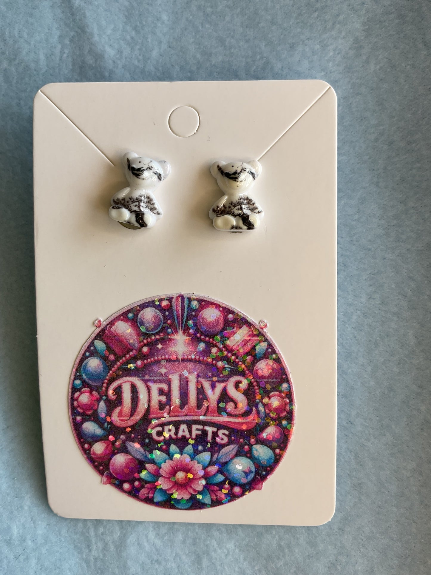 Teddy Bear resin earrings