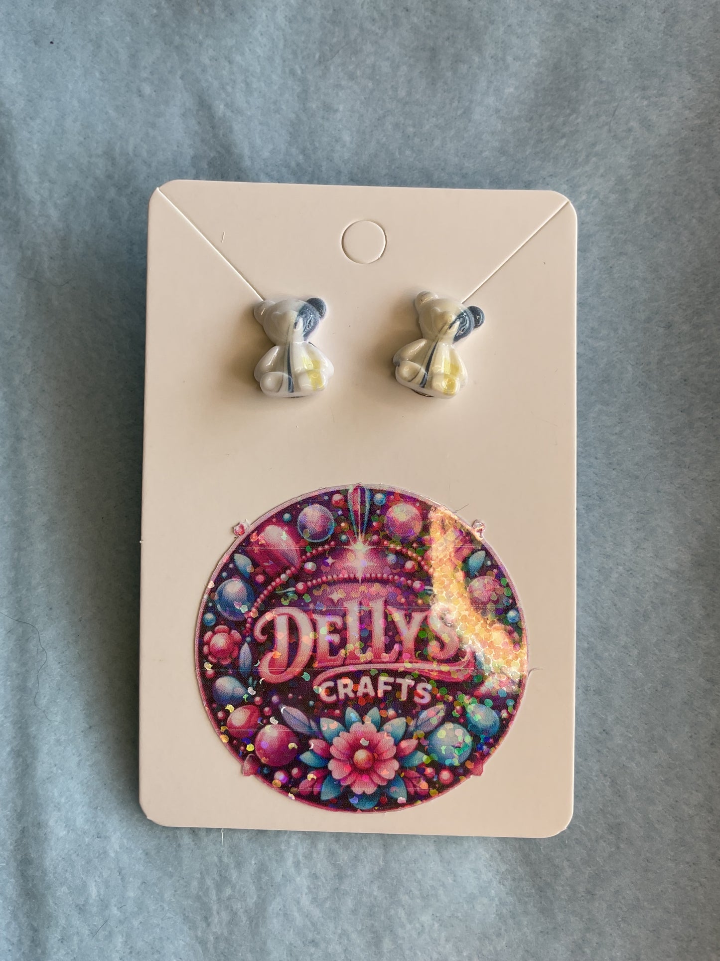Teddy Bear resin earrings