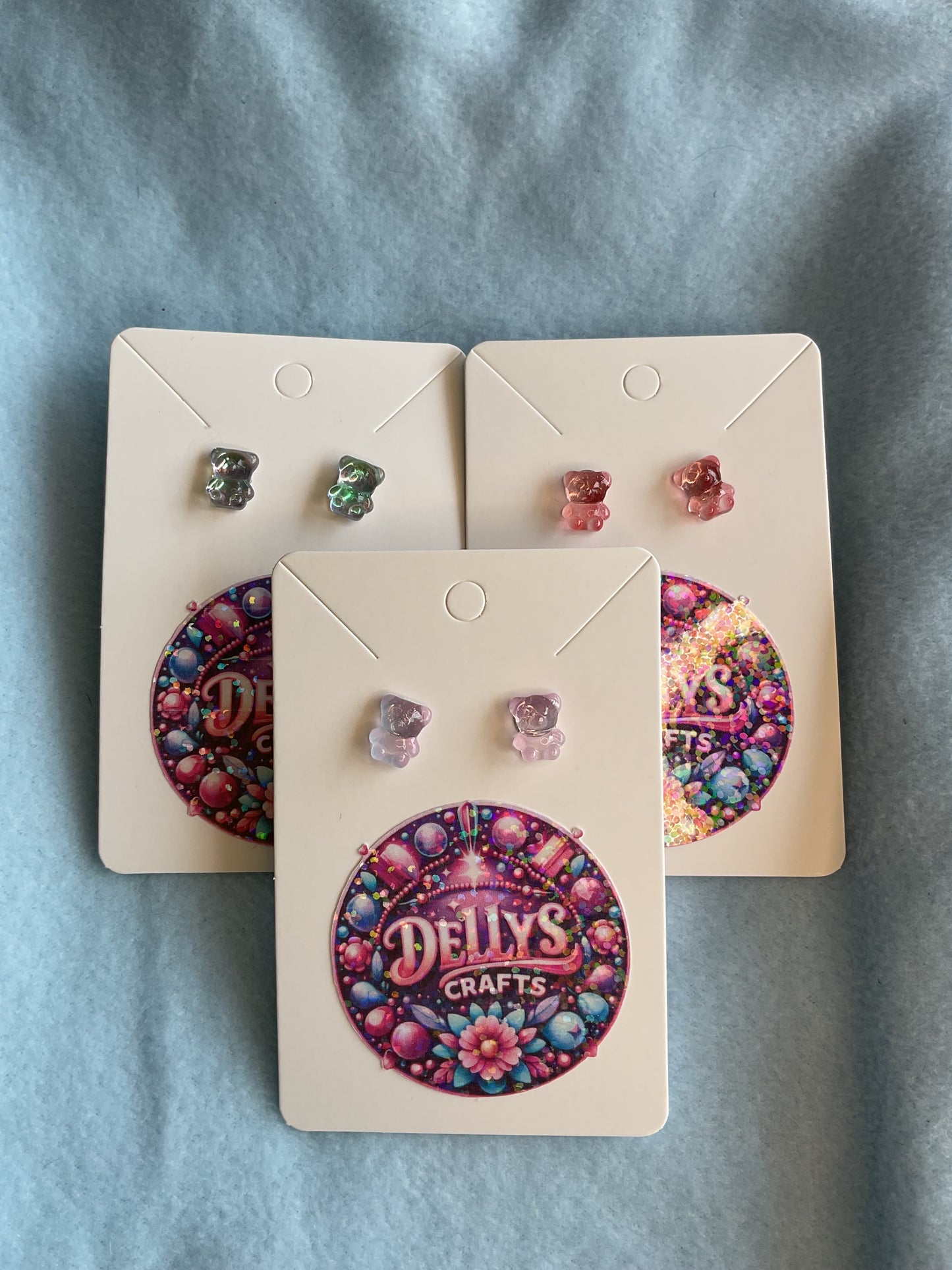 Glass bear, rose or jelly fish earrings