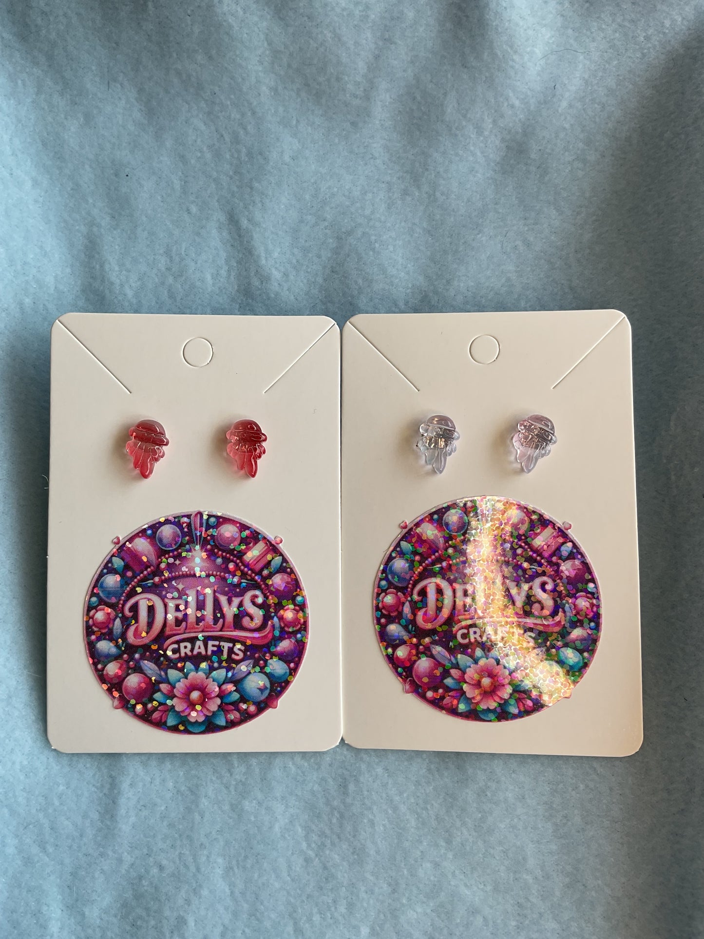 Glass bear, rose or jelly fish earrings