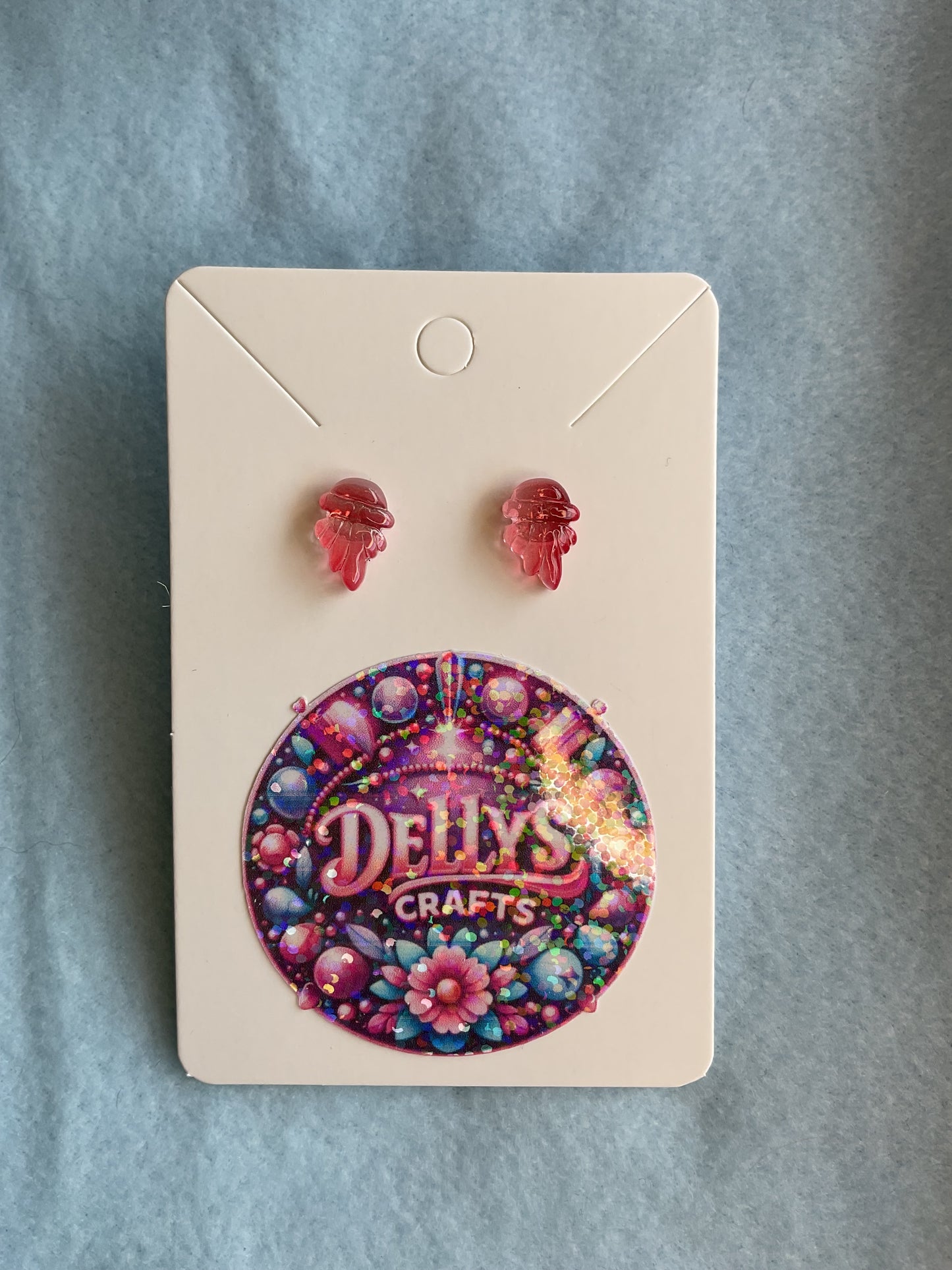 Glass bear, rose or jelly fish earrings