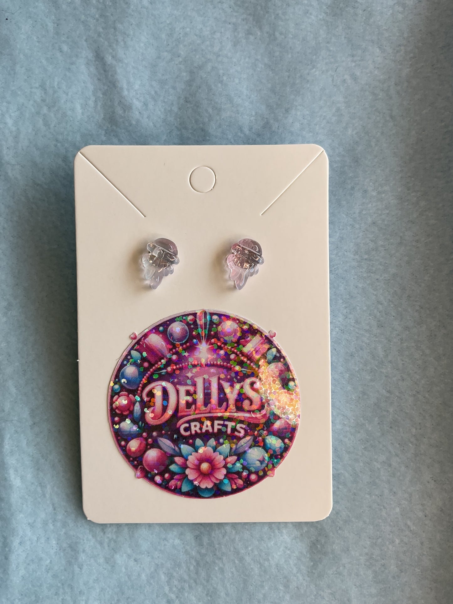 Glass bear, rose or jelly fish earrings