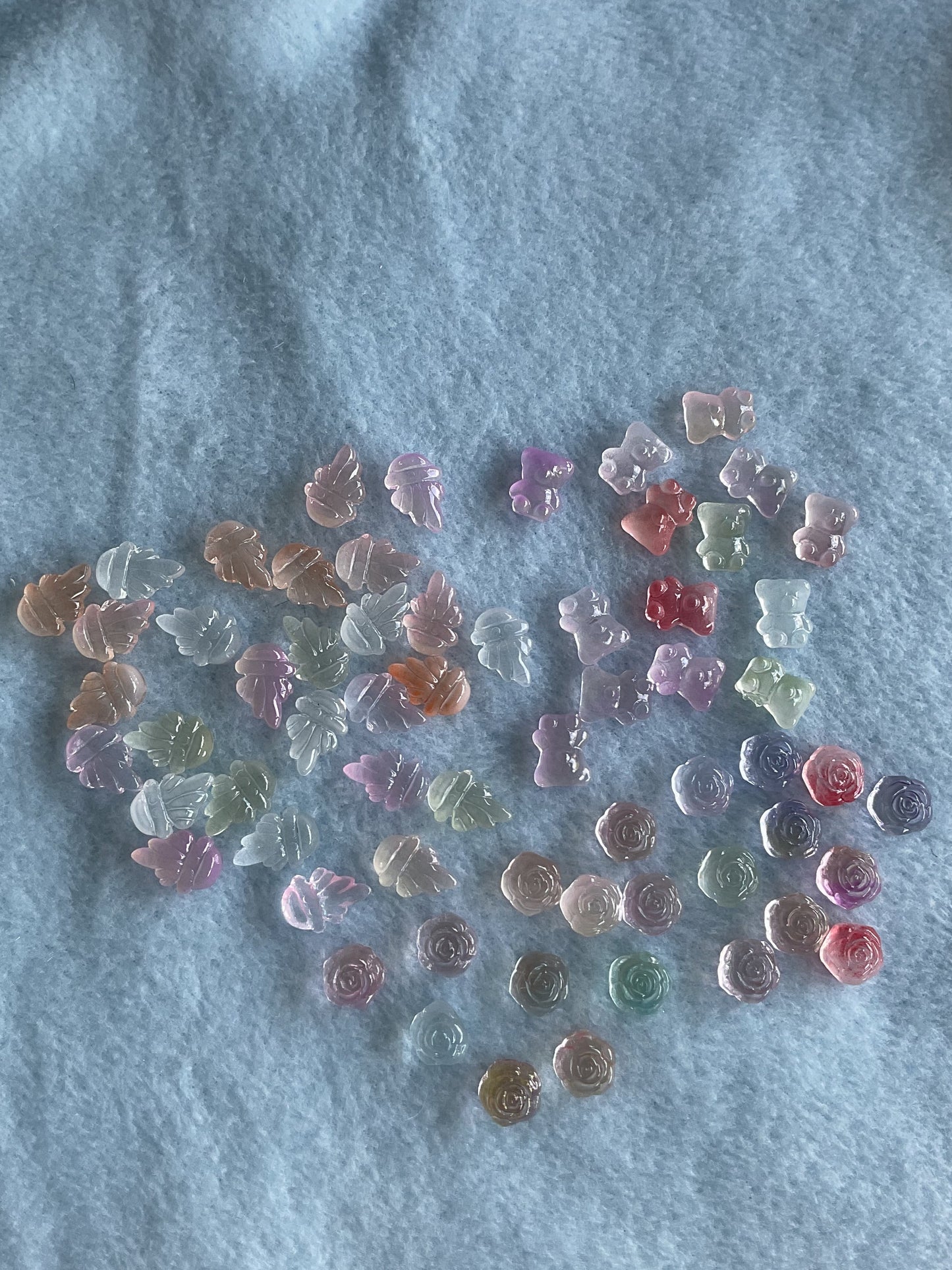 Glass bear, rose or jelly fish earrings