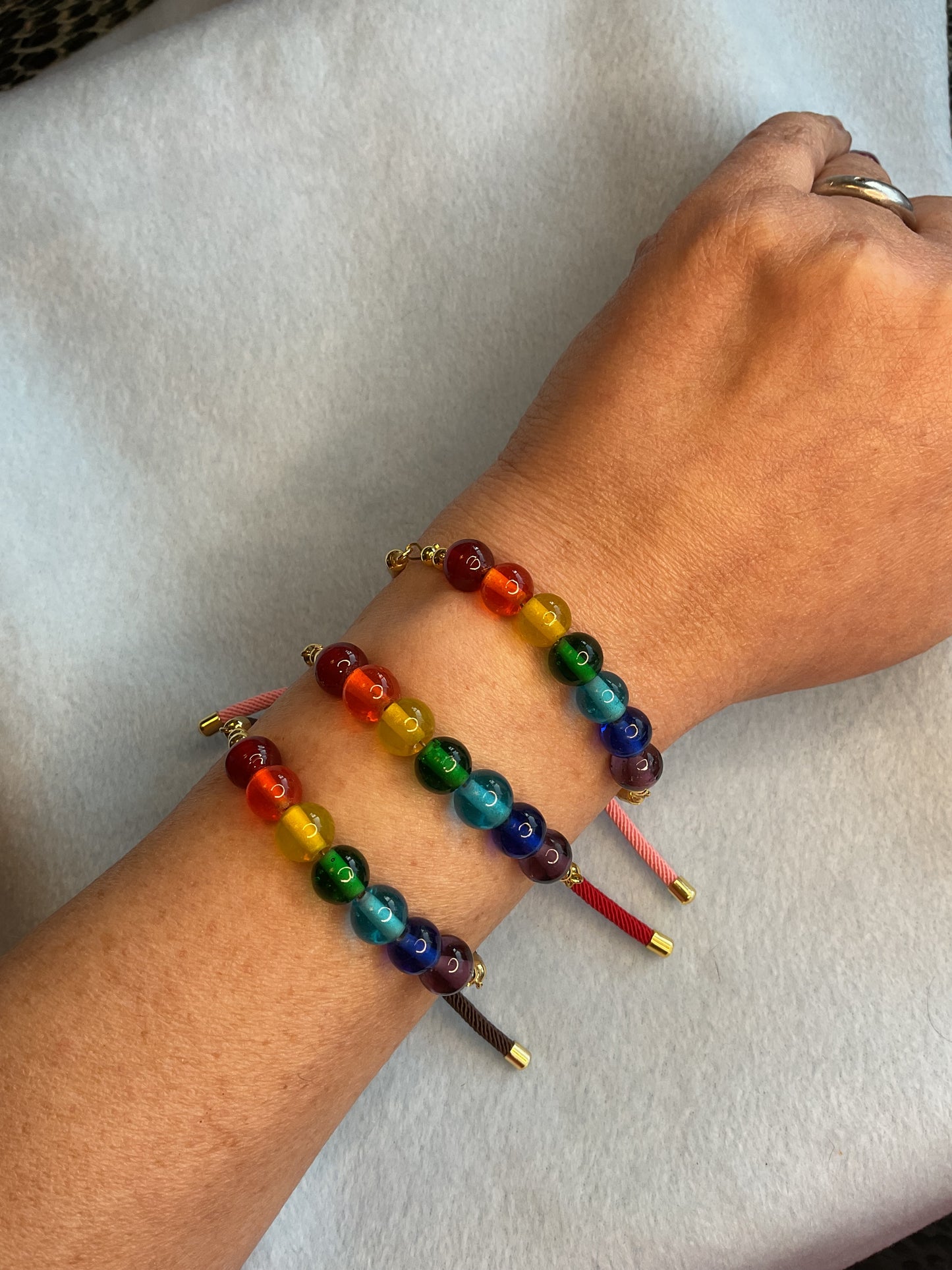Chakra bead adjustable bracelet