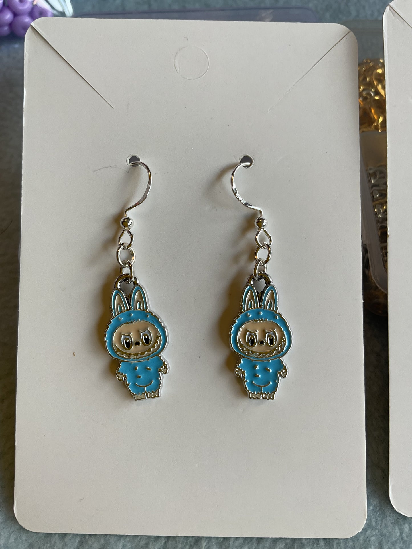 Labubu earrings hook and post available
