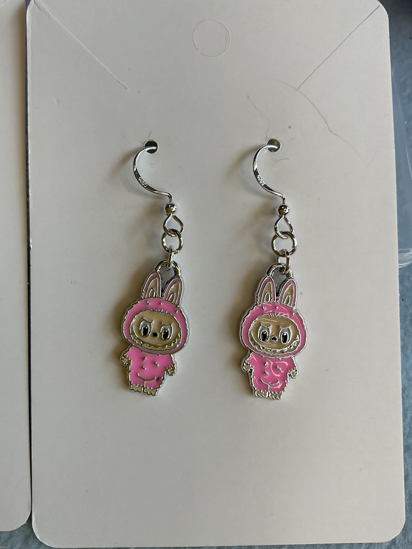 Labubu earrings hook and post available