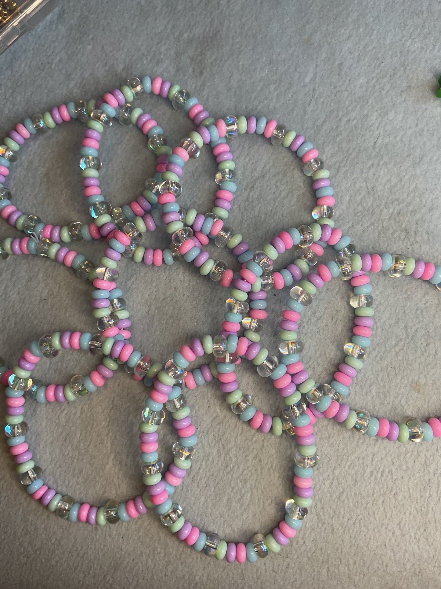 Glass bead candy style bracelets