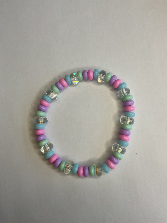 Glass bead candy style bracelets
